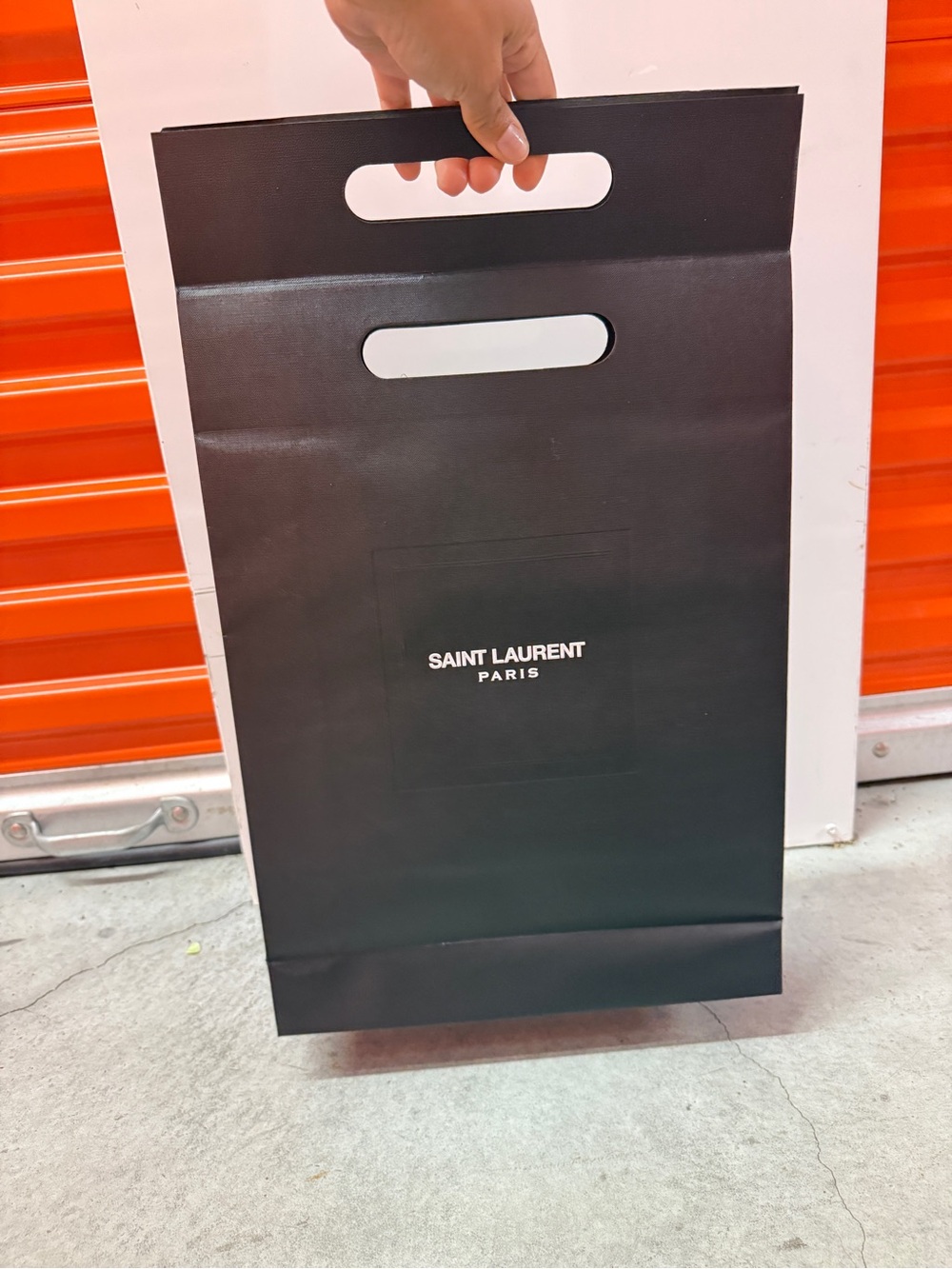 Large Saint Laurent Paris Designer Shopping Bag – Black Luxury Gift Bag